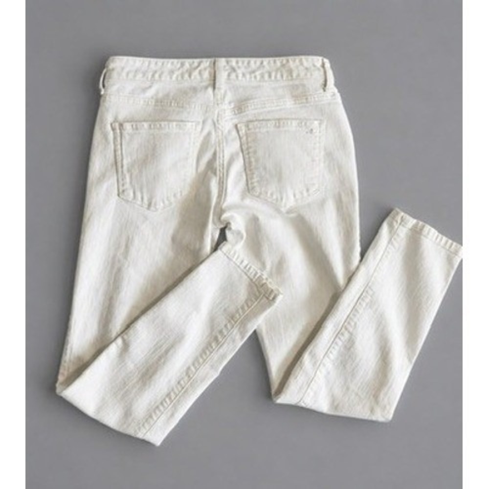 Vineyard Vines White Denim Slim Leg Jeans Women's Size 0 Low-Rise, Stretch - Picture 6 of 10